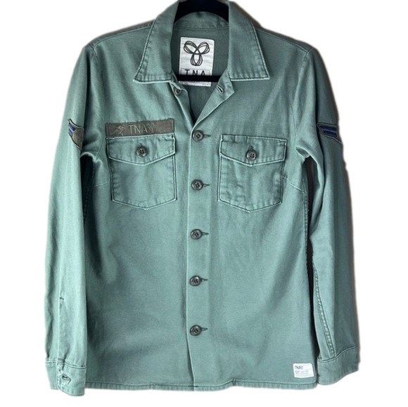 Aritzia Tops - Aritzia TNA Olive Green Utility Military Shirt Jacket